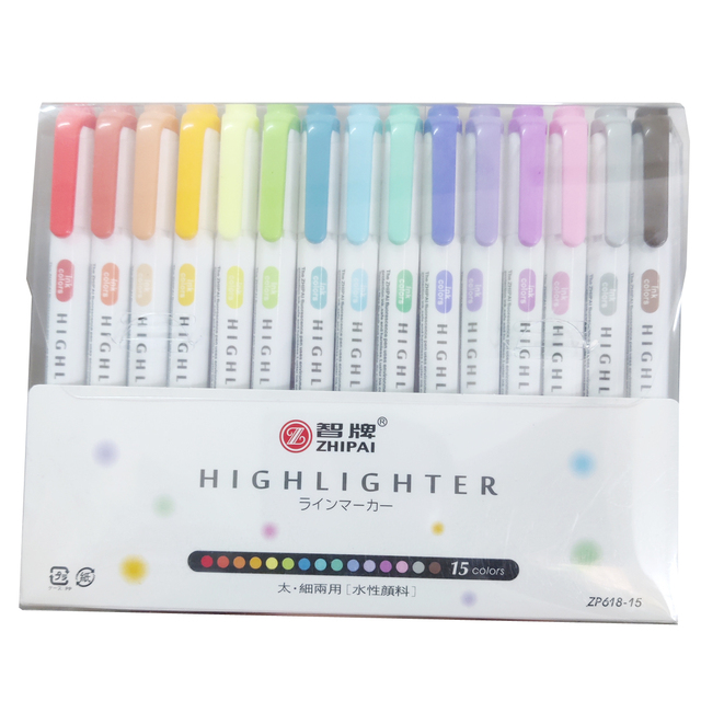 %E3%80%90The%20Quiet%20Page%E3%80%915/10/15/25%20Colors%20Zhipai%20Highlighters%20Pen%20Set%20Drawing%20Markers%20Dual%20Cute%20Pen%20Kawaii%20Stationery%20Pastel%20Highlighter%20School%20Supplies%20-%20Image%202