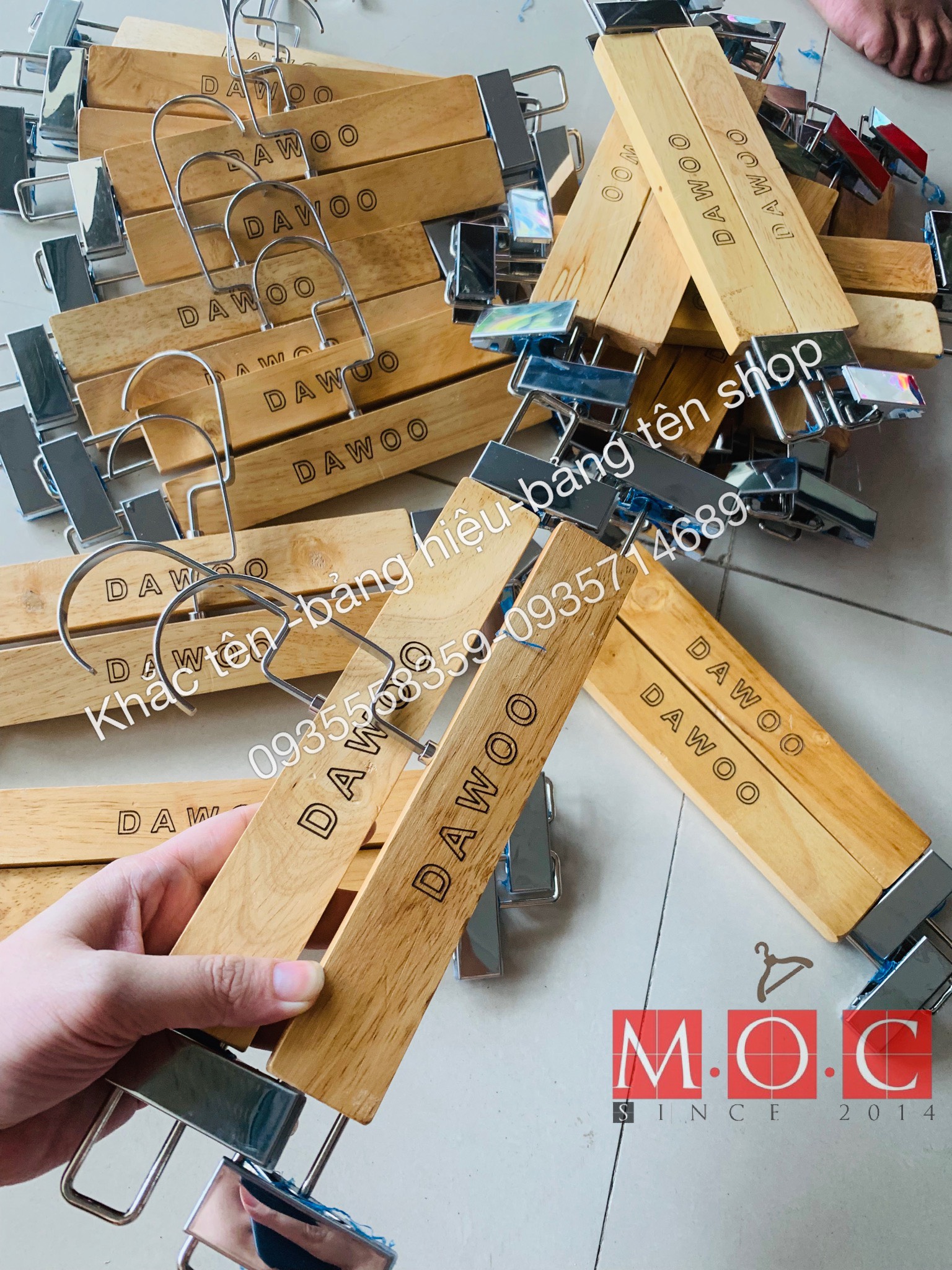 10 Móc Kẹp gỗ vàng người lớn