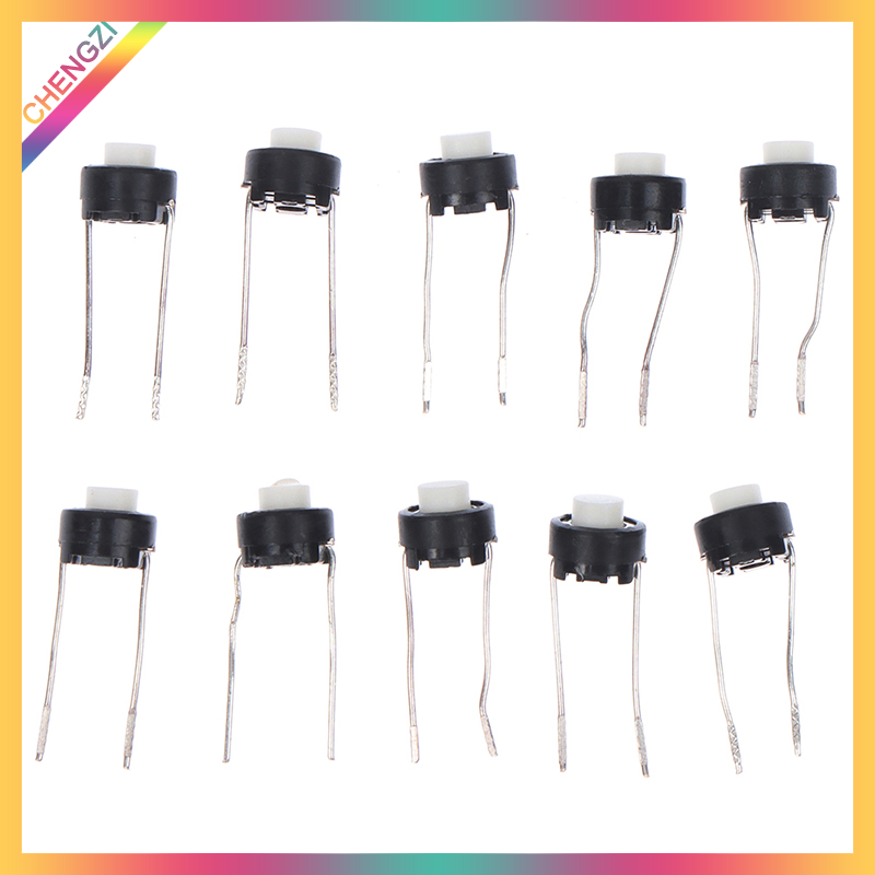 Chengzi 10 chiếc nút công tắc cảm ứng 6*6*5mm nút nhấn xúc giác nhúng công tắc kích hoạt siêu nhỏ
