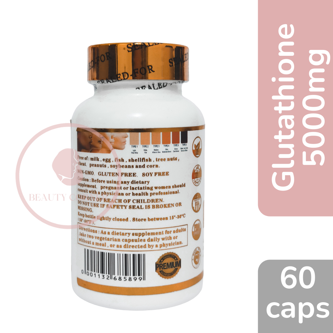 Glutathione Capsules 5000 mg 60 capsules super-fast whitening with  anti-aging formula effective skin whitening for men and women Glutathione  Grape Seed Alpha Lipoic Acid - Lazada | Lazada PH