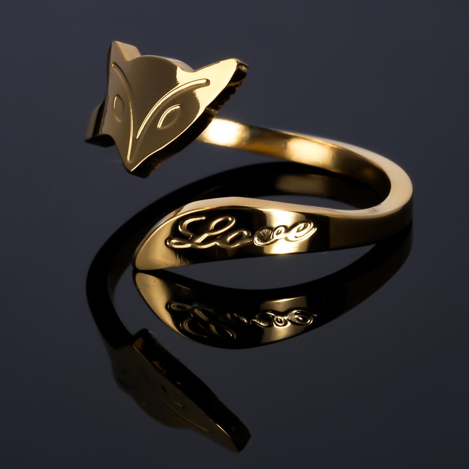 Nhẫn Ti.tan vàng Cáo Hồ ly