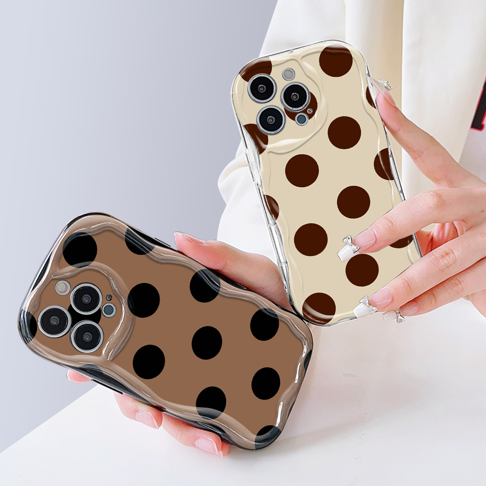 UCUC%20for%20Samsung%20A16%205G%20Back%20Cover%20Black%20Dots%20Cream%20Texture%20Wavy%20Edge%20Soft%20Silicone%20Phone%20Case%20-%20Image%206