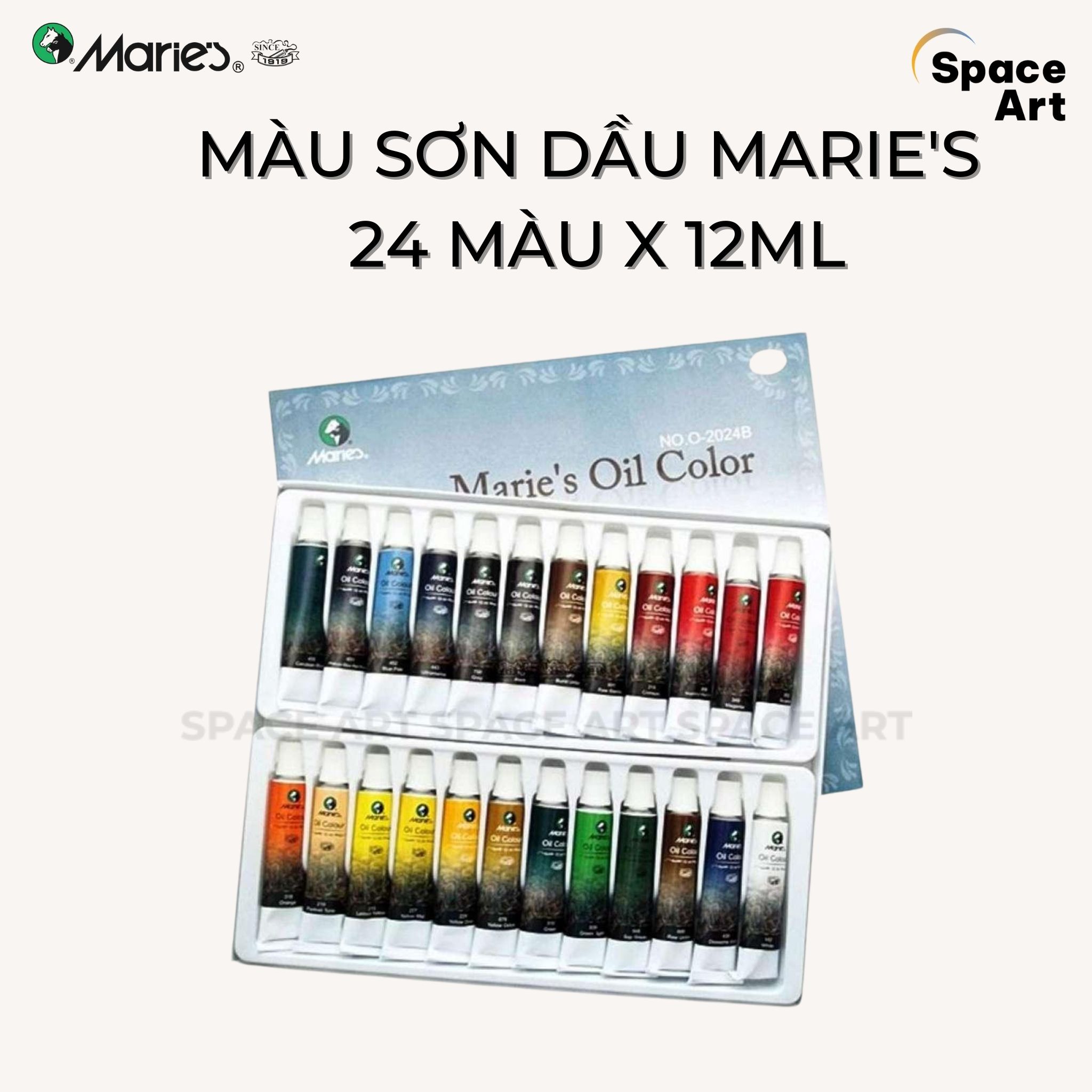 [Spacr Art Storre] Màu Sơn Dầu Marie's Set 12ml (Marie's Oil Painting Colour)