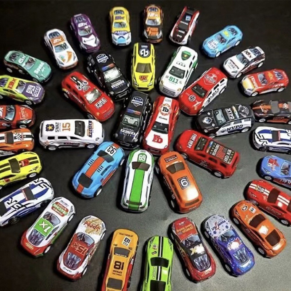 3Pcs Car Models Childrens Toys Boy Alloy Pull Back Inertia Mini Car Models