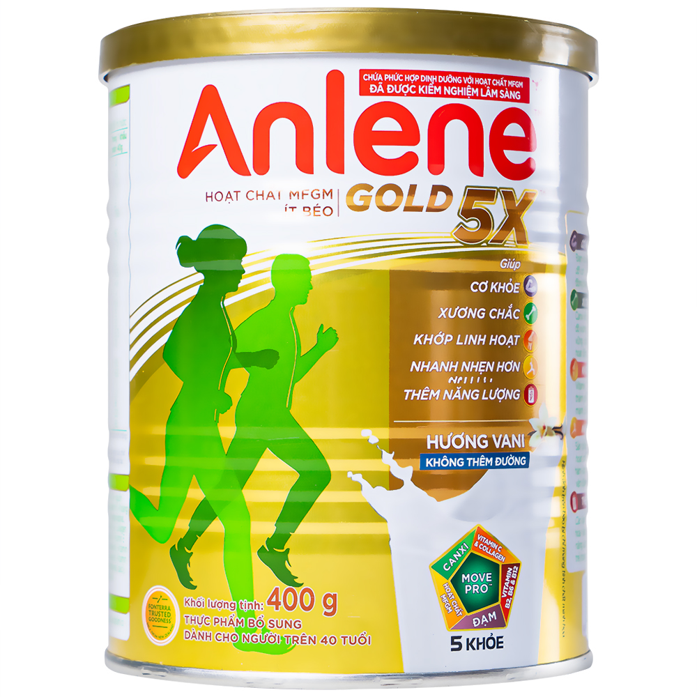 Sữa Anlene Gold 5X 400g hương vani dành cho người từ 40 trở lên