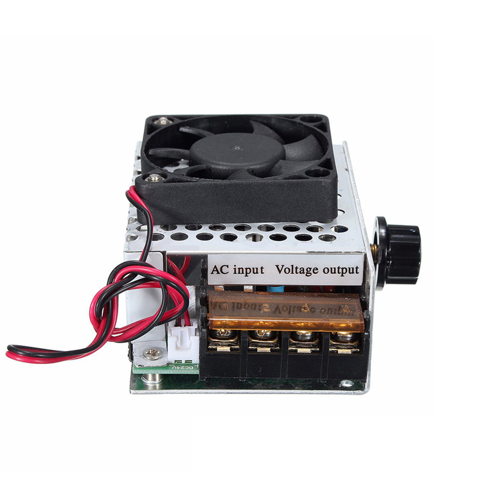 4000W Motor Speed Controller AC110V-220V High Power SCR Adjustable Control Dimming Dimmers Voltage Regulator Thermostat with Fan