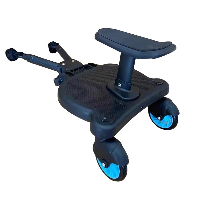 2 In 1 Universal Strollers Step Board Adapter Second Child Jogger Footborad With Seat Twins Scooter Baby Pram Hitchhiker Bumper