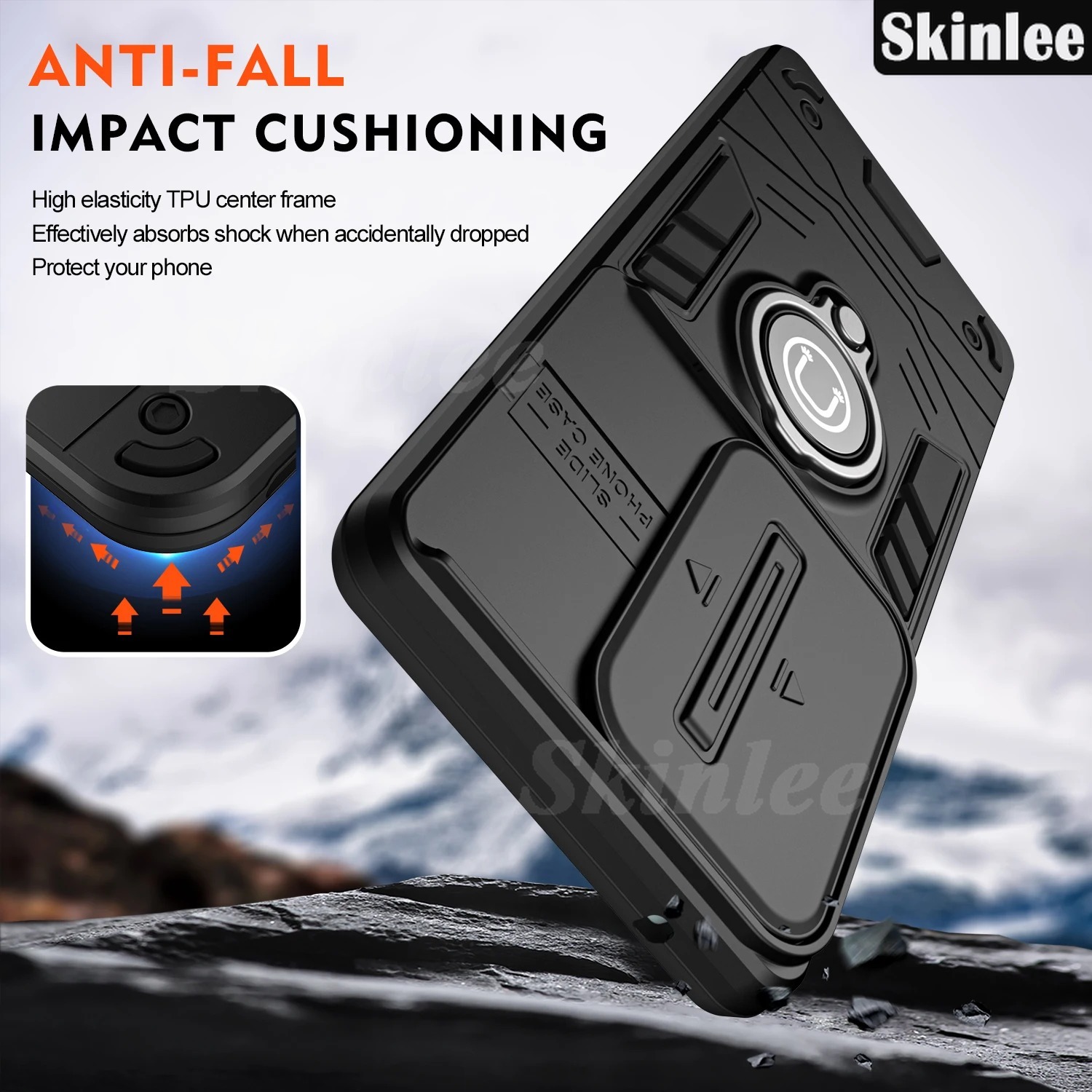 Phone case For infinix Smart 8 Pro Back cover Hard Armor Shockproof Camera Protection Bracket Navigation Holder Ring cover for infinix Smart 8 Plus Cover cases.