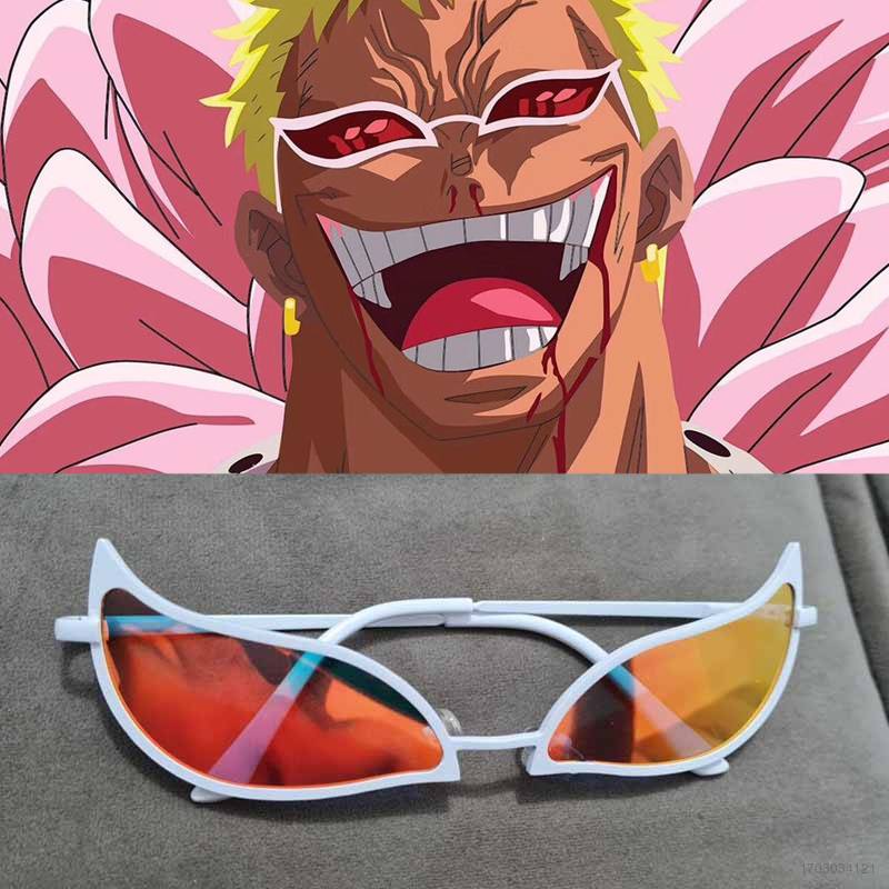 Xin Anime ONE PIECE Glasses Cosplay Donquixote Doflamingo Eyewear Sunglasses Fashion Accessories