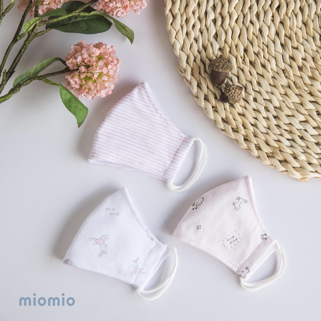 Miomio. Set 3 khẩu trang cotton mềm mại 6M-1Y