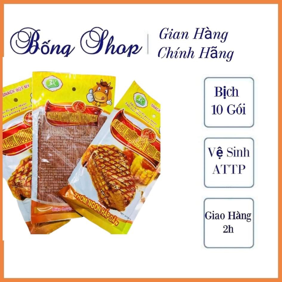 Combo 10 gói Snack Bò miếng thơm cay