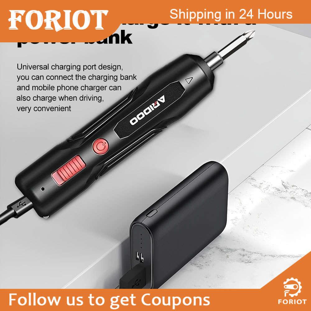 Foriot Electric Screwdriver Cordless Screwdriver Set Manual & Electric Wireless Power Screw Driver for Small Projects