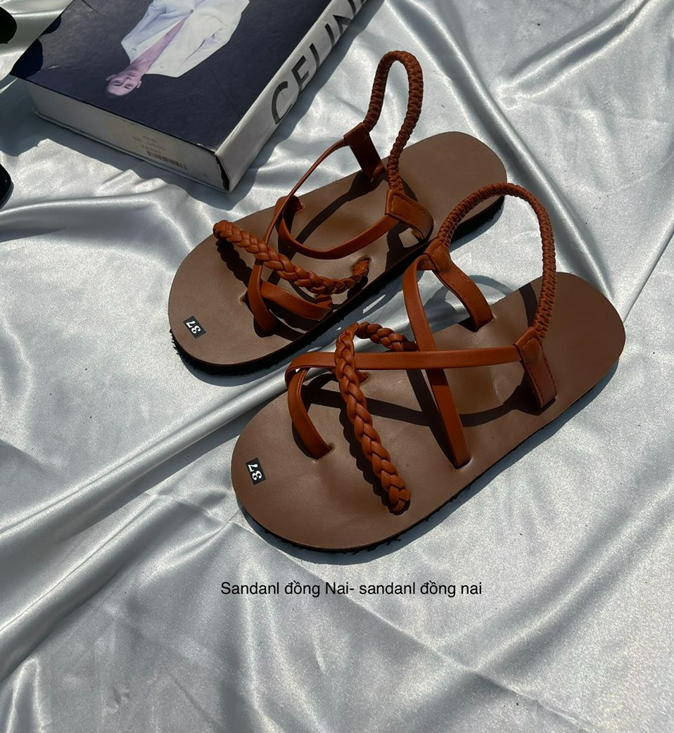 [FREESHIP + HOÀN TIỀN 50K] Dép xăng đan nữ A95 màu bò phối bính ( sandal đồng nai )