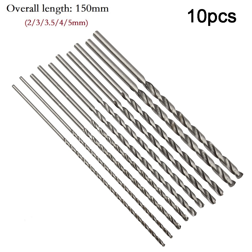 Silver Drill Bit 150mm 3mm 5mm Accessories Extra Long High Speed Steel
