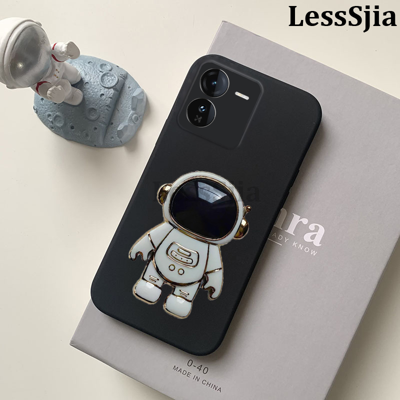 Phone%20Cases%20For%20VIVO%20IQOO%20Z9%205G%20Back%20Case%20Astronaut%20Bracket%20Smooth%20Soft%20Silicone%20Anti%20Collision%20For%20IQOO%20Z9%20Phone%20Casing%20-%20Image%204