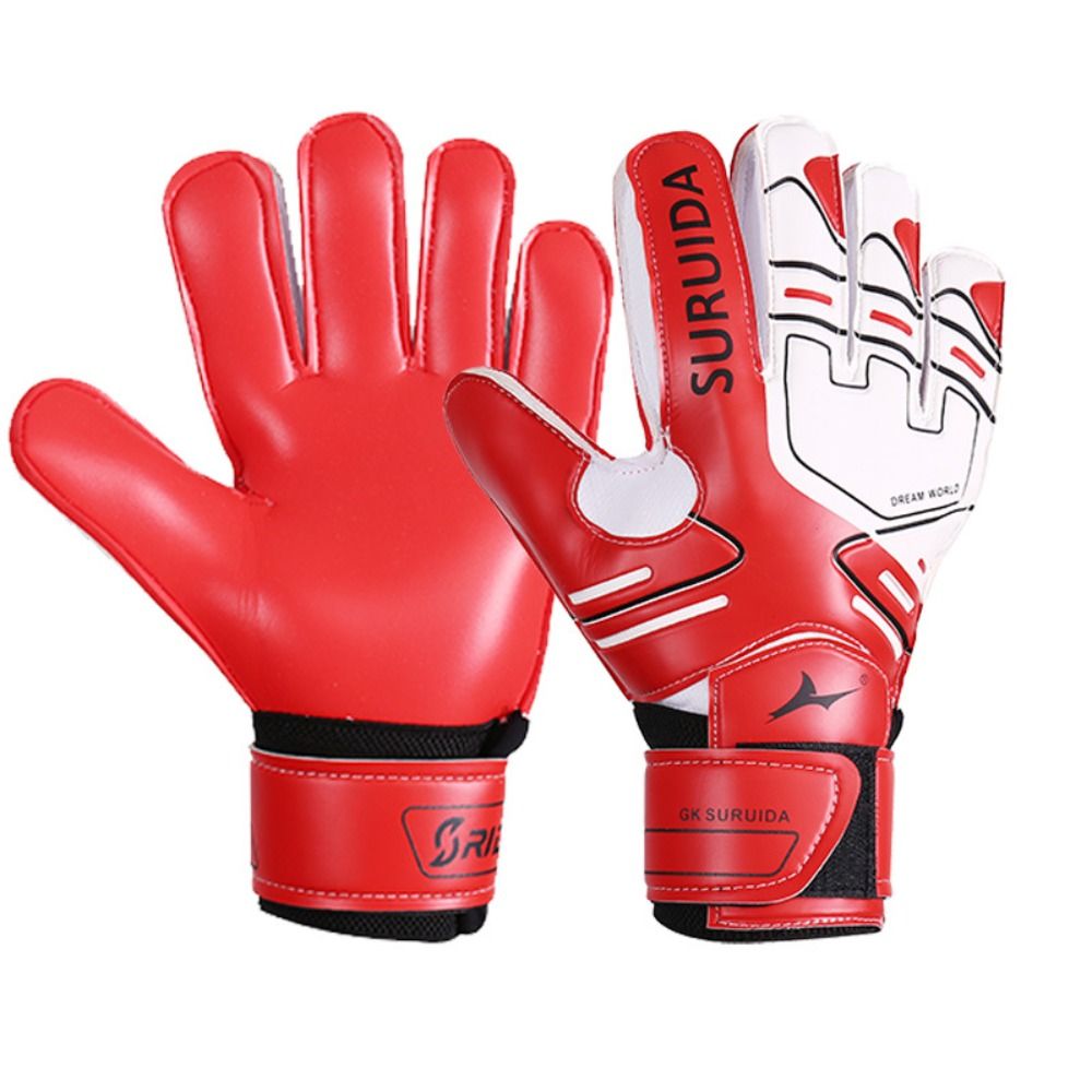 CHARRISSA 1 Pair Cỡ 5-10 Găng tay thủ môn Chống trượt Dày Găng tay thủ môn bóng đá trẻ em Cuộc thi Mềm Găng tay thủ môn chơi game Bóng đá