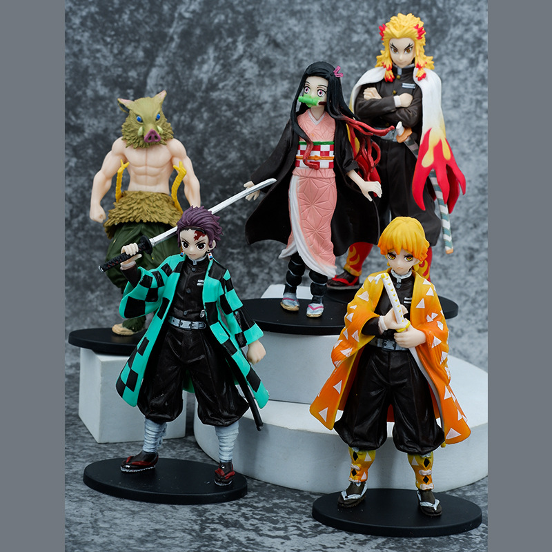 Mô hình đồ chơi tượng figure goods nhân vật Kimetsu No Yaiba Demon Slayer Tanjirou Nezuko Zenitsu Inosuke Giyuu uzui tengen các trụ cột thanh gươm diệt quỷ mô hình