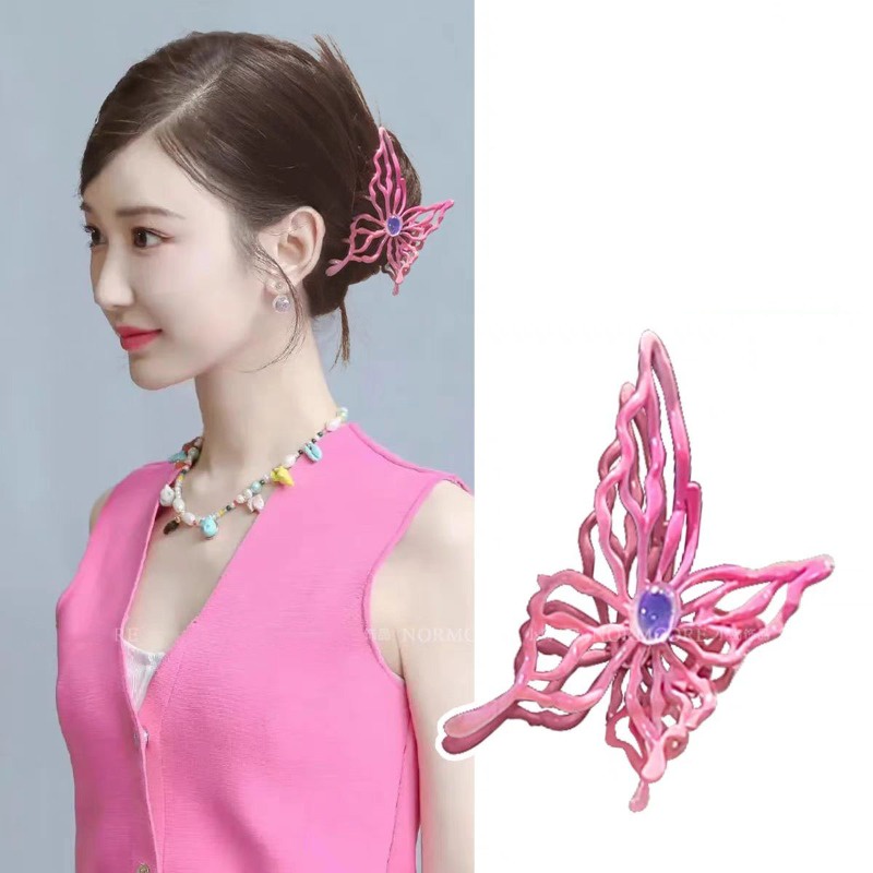 Kẹp Tóc Cá Mập Bằng Kim Loại Màu gradient Thời Trang y2k