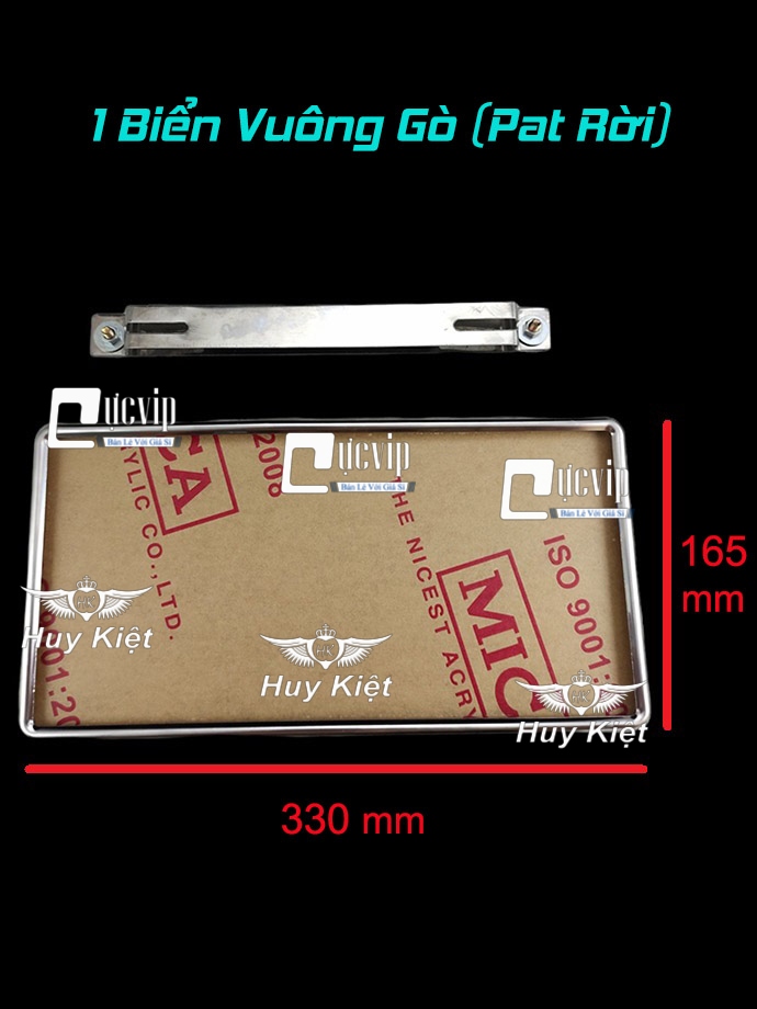 Khung Biển Số Vàng Ô Tô Inox Cho Xe Kinh Doanh Vận Tải MS3436
