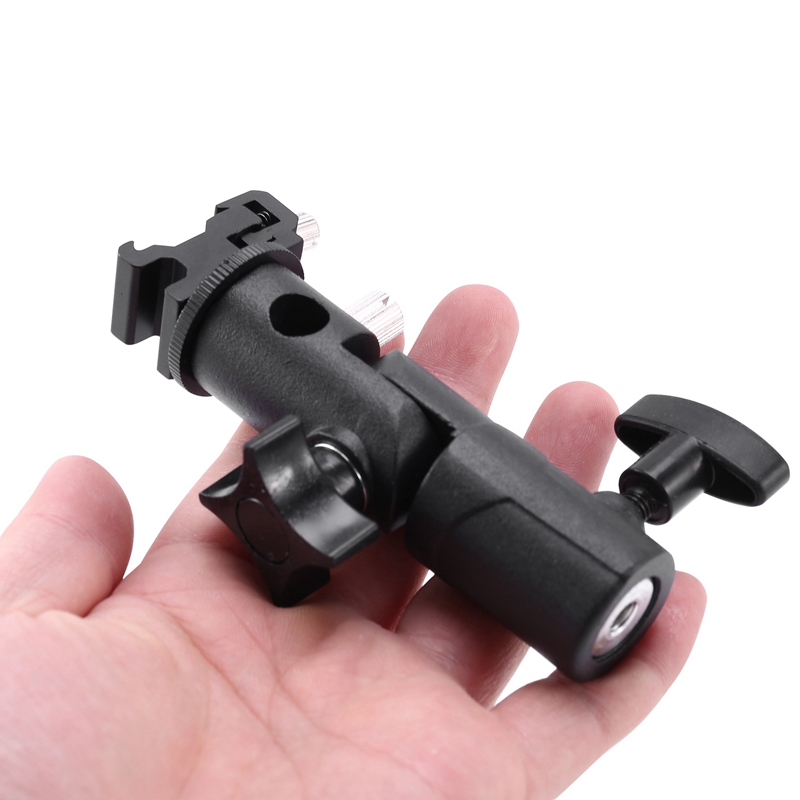 Camera Flash Speedlite Mount,Professional Swivel Light Stand Light Bracket Umbrella Bracket Mount Shoe Holder E Type For Canon Nikon Pentax Olympus and Speedlite Flashe