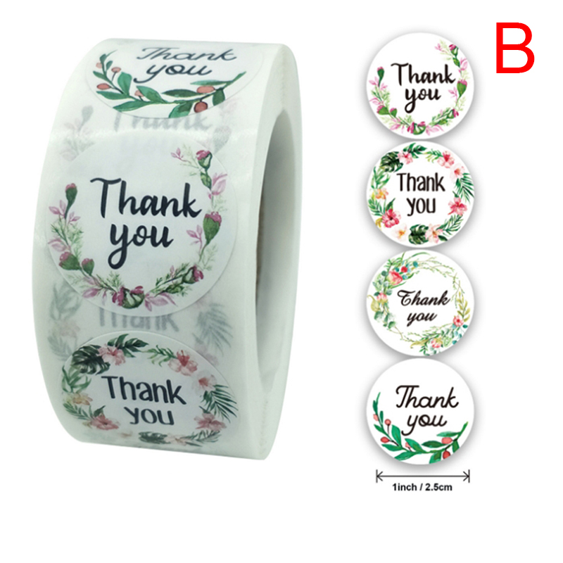 Flower Thank You Stickers Labels Gift Packaging Stickers Birthday Party ...