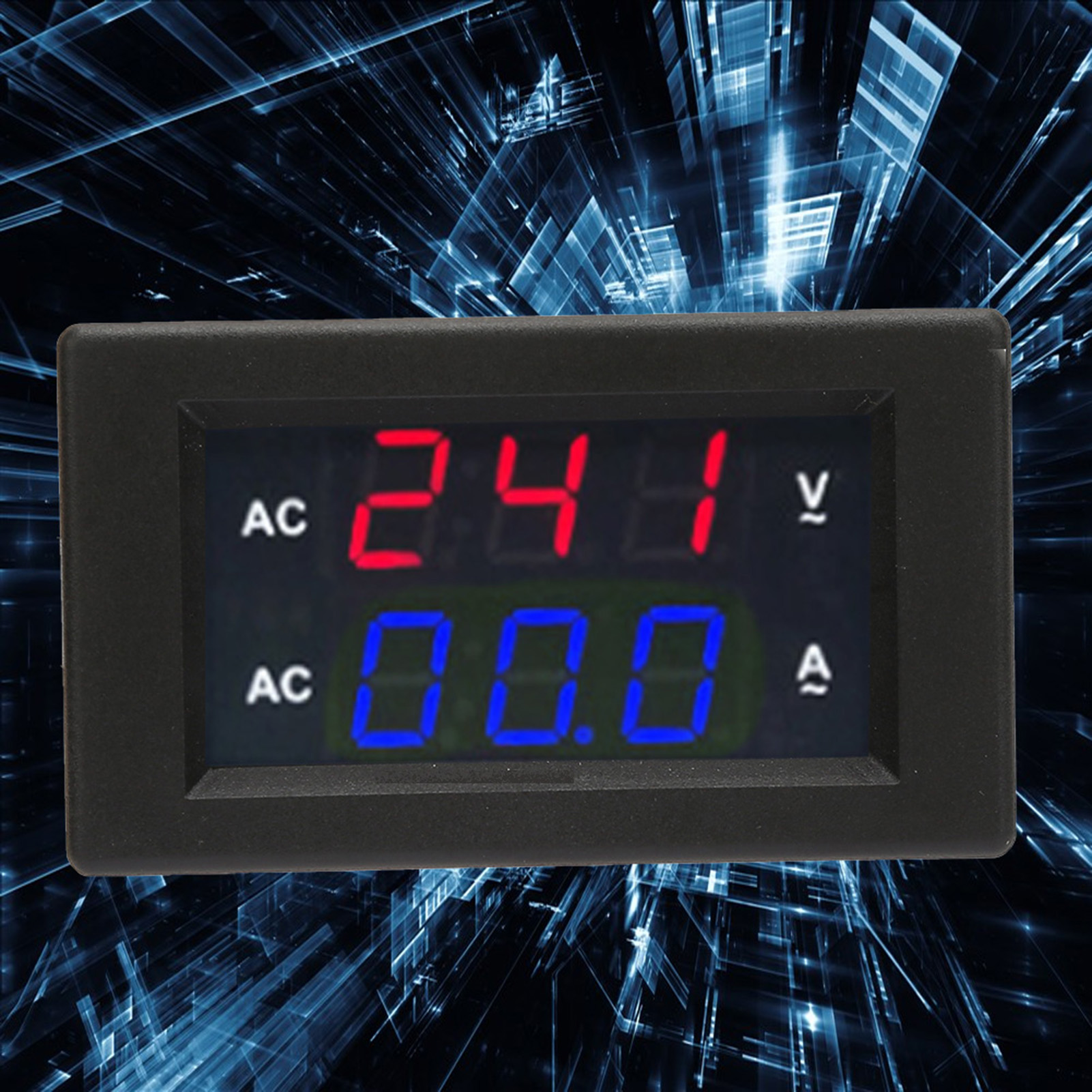 Vôn kế led ampe kế ba màu kỹ thuật số đồng hồ vạn năng hiển thị điện máy dc 100-300v 0-10a đầu báo điện áp hiện tại đồng hồ đo