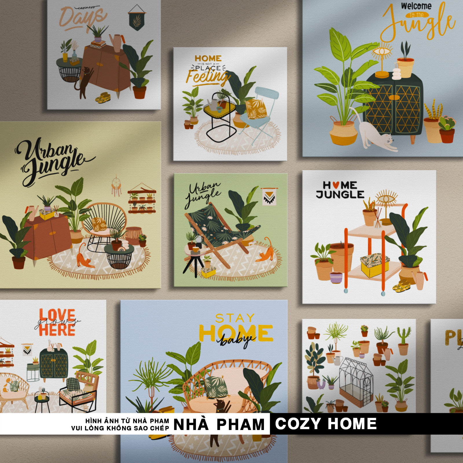Tranh Canvas Treo Tường COZY HOME (No21-40)