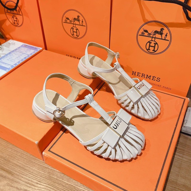 Sandal rọ miu miu dây đan sợi mảnh cao cấp AS01