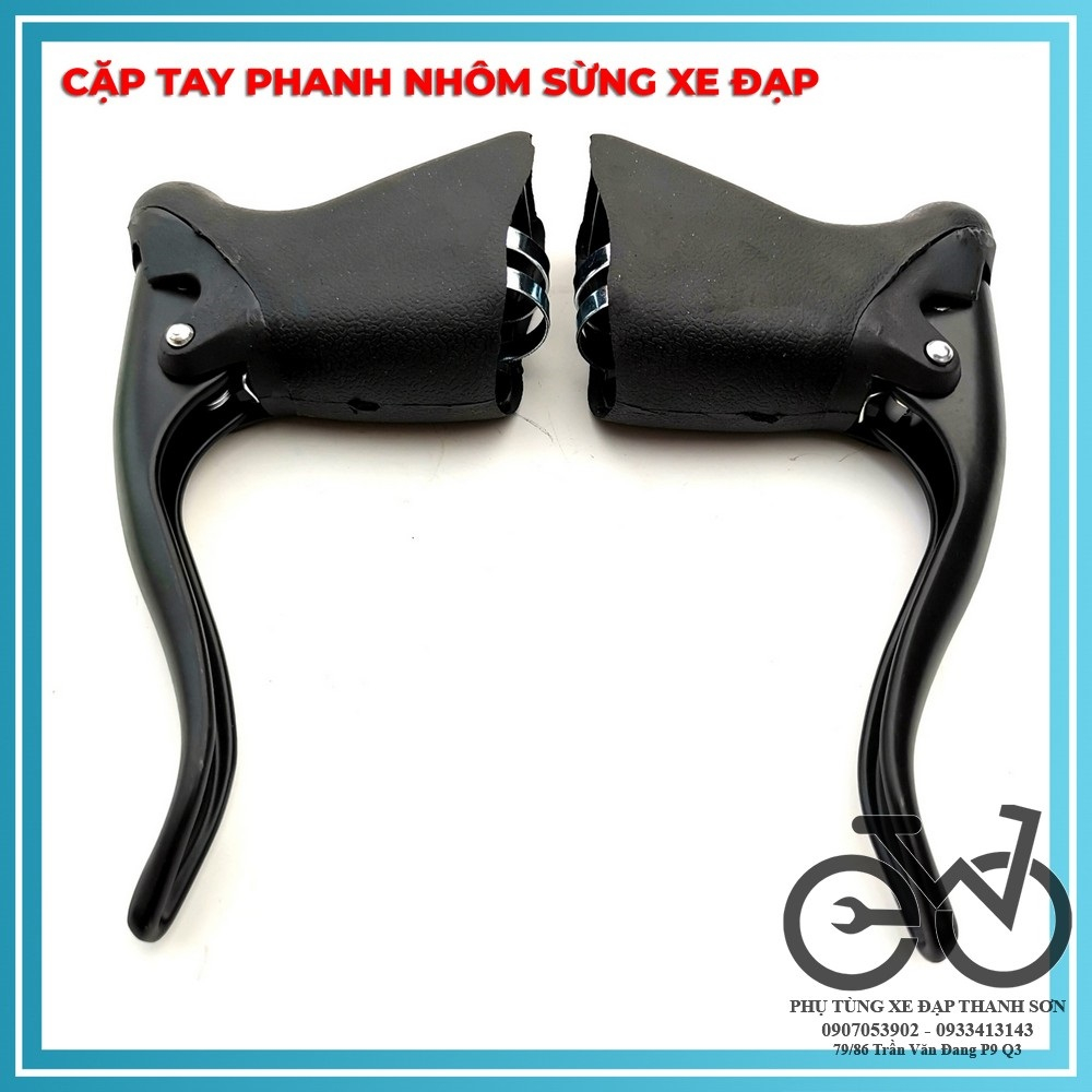 Cặp tay phanh nhôm sừng xe đạp, tay phanh , tay lắc xe đạp, tay thắng xe đạp fixed gear