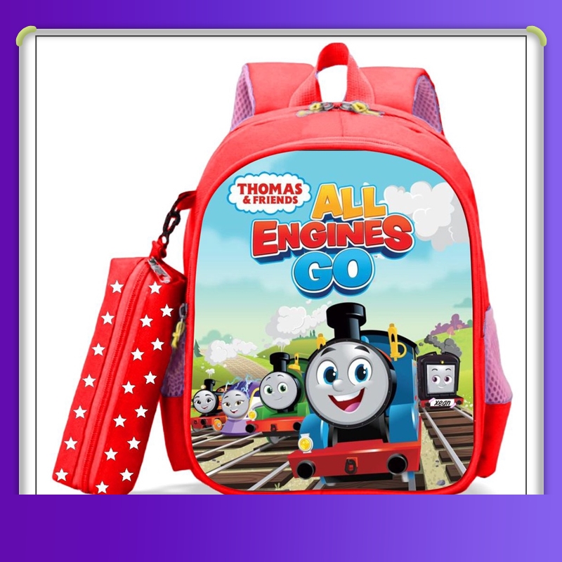 Thomas and FRIENDS Character Kindergarten and Elementary School Backpack PREMIUM Quality BONUS Pencil Case