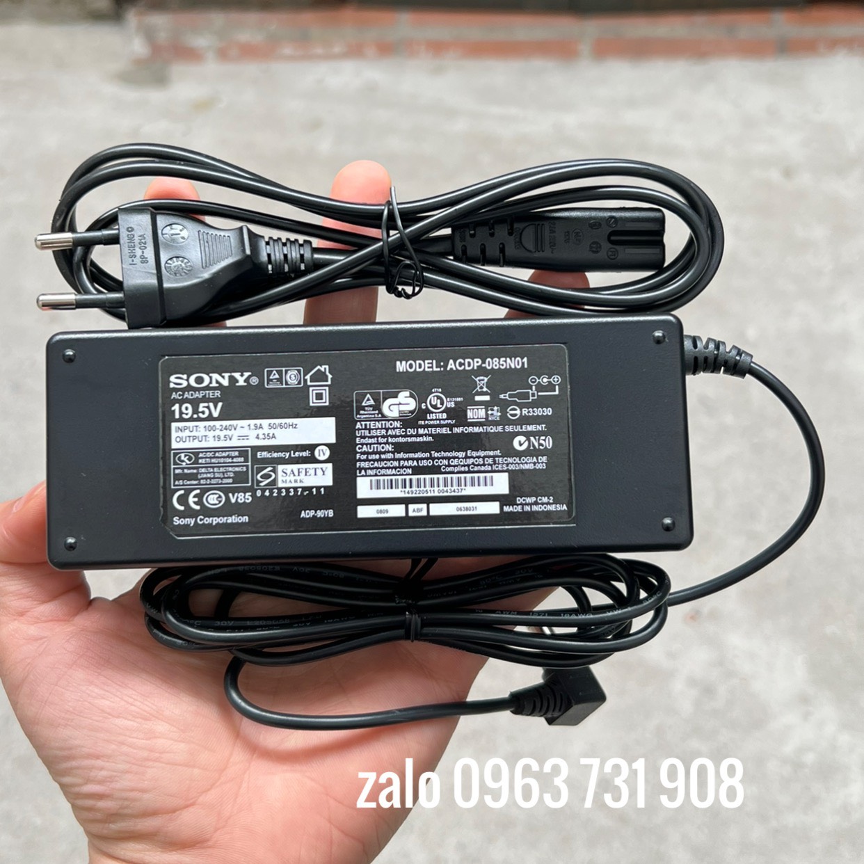 Adapter nguồn tivi Sony 19.5V 4.35A
