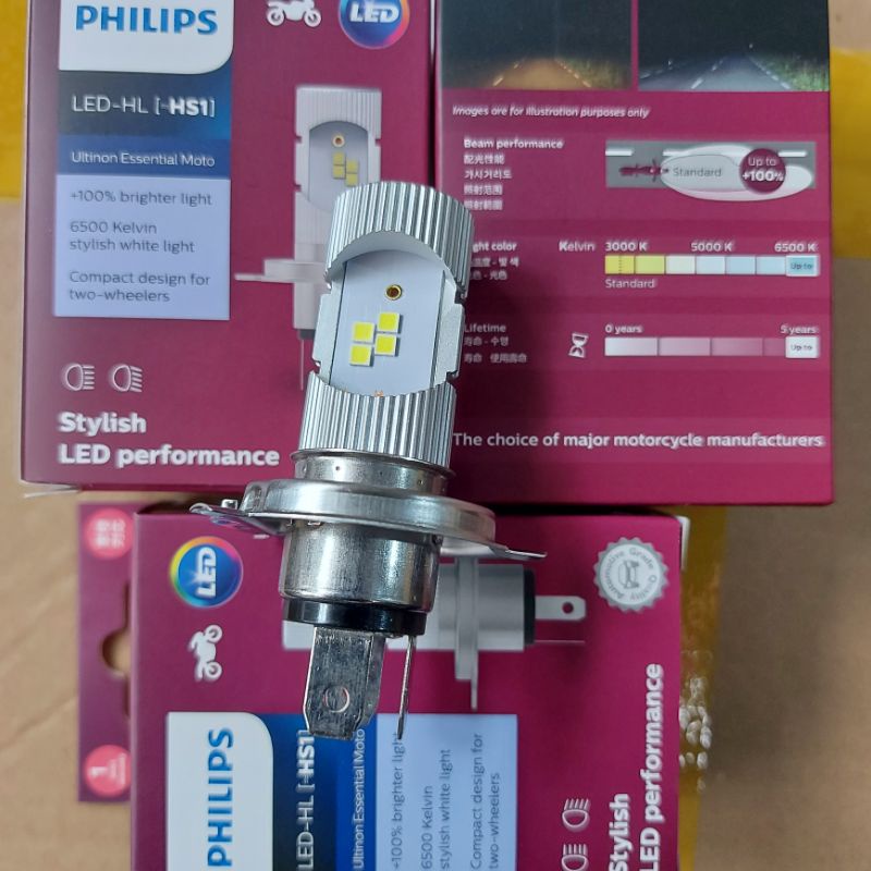 Đèn pha Led Philips Moto M5 / H4 Ultinon Essential [Bảo hành 12 tháng]