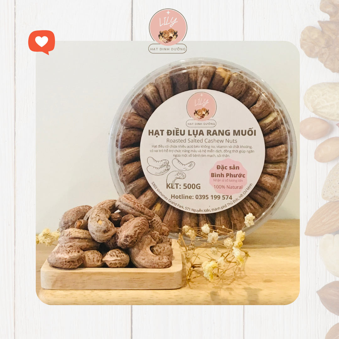 Hạt điều lụa rang muối Bình Phước – Lily Nuts