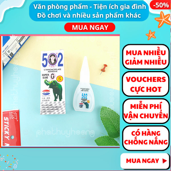 Lọ keo con voi 502 Thuận Phong hàng tốt giá rẻ,keo dán siêu dính, keo dán sắt,keo dán 502, keo con voi 502,keo dán đa năng, Aplusmart
