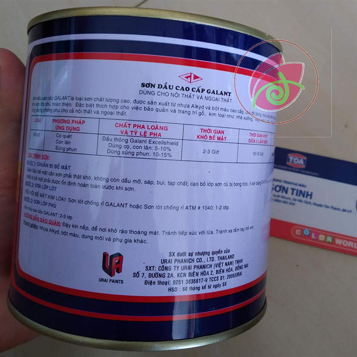 Sơn dầu galant màu TRẮNG WHITE  400ml 800ml