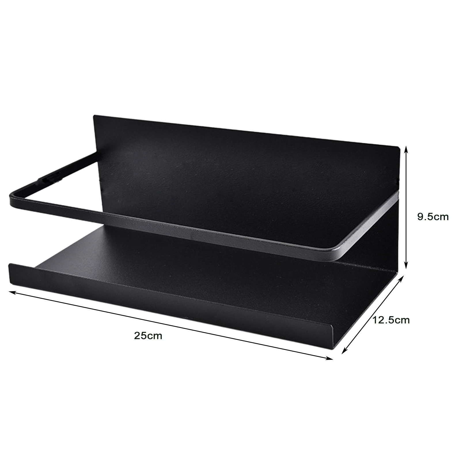 Secure Guardrail Design Refrigerator Shelf Refrigerator Side Shelf Space-saving Magnetic Spice Storage Rack with Heightened Guardrail Design Ideal Kitchen Organizer