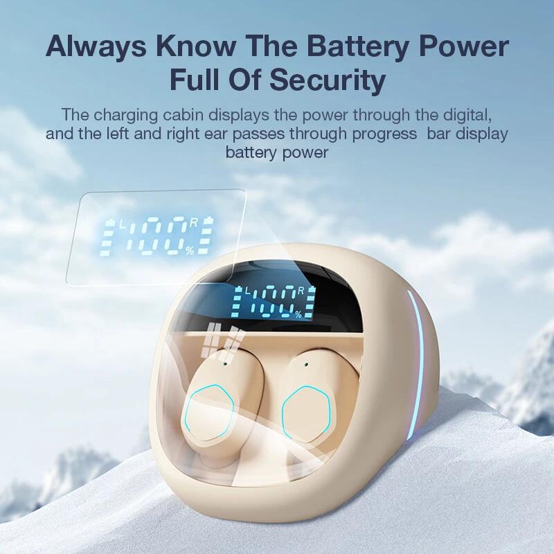 Wireless Earbuds 8H Continuous Playtime Bluetooth Ear Buds, IPX5 Waterproof Stereo Sound Bluetooth Wireless Headphones with Microphone and Charging Case with 40H Playtime Capacity for Android iOS
