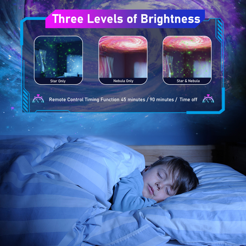 Star Projector Light Projector, Space Capsule Star Night Light For Kids, Bluetooth Speaker & Music Sync With 8 Light Modes, A Magic Starry Light For Bedroom, Party