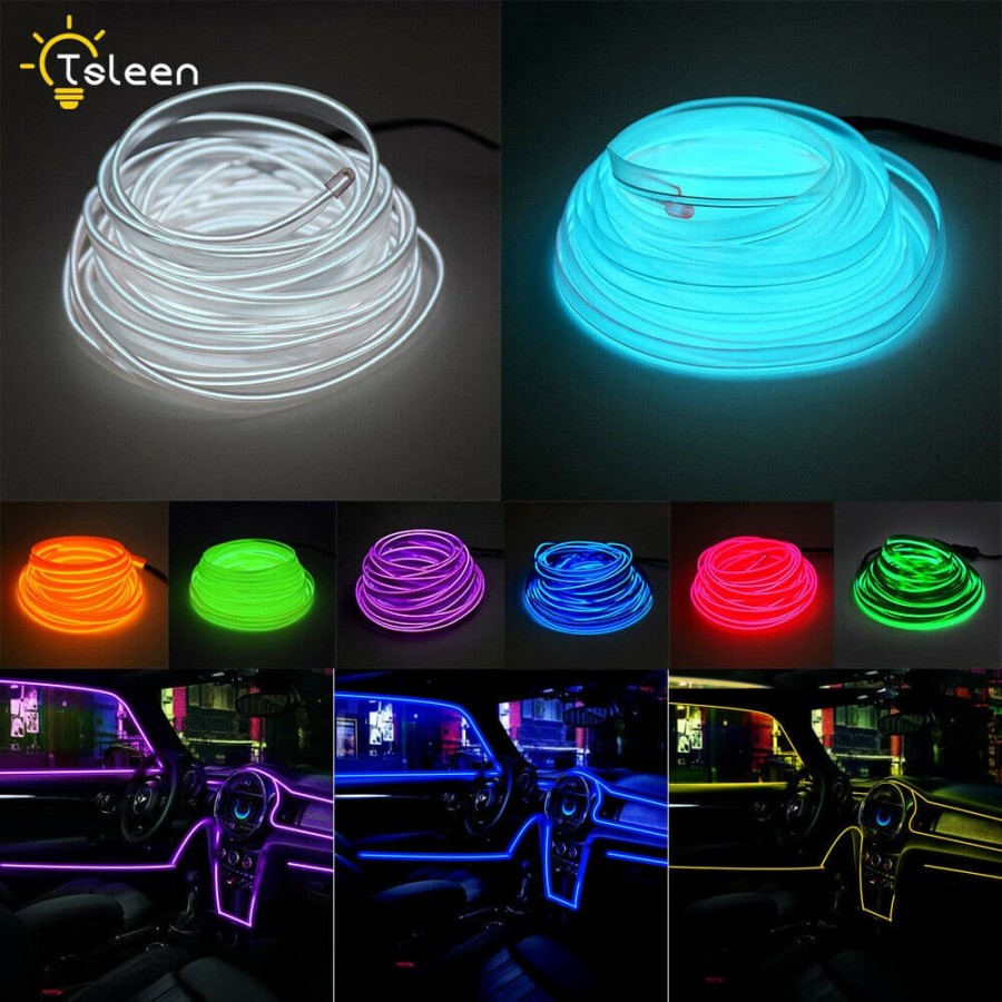 Lampu Kabel EL Wire Dekor Flexible CCFL Neon LED Strip