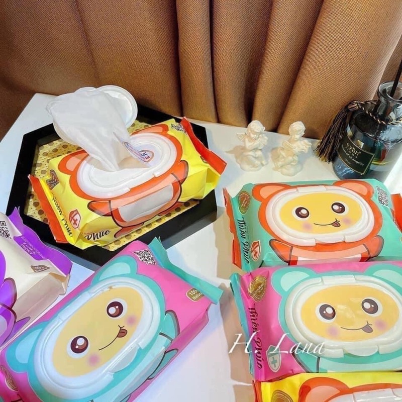 Set 3 gói khăn ướt thiên phúc không mùi an toàn