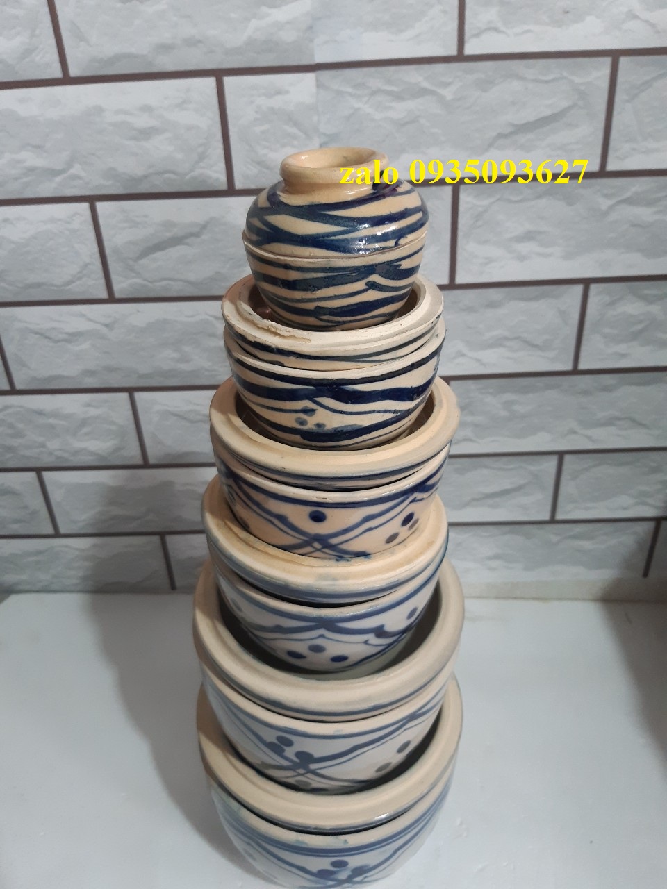 Hủ, thố đựng mỡ cỡ đại 22cm