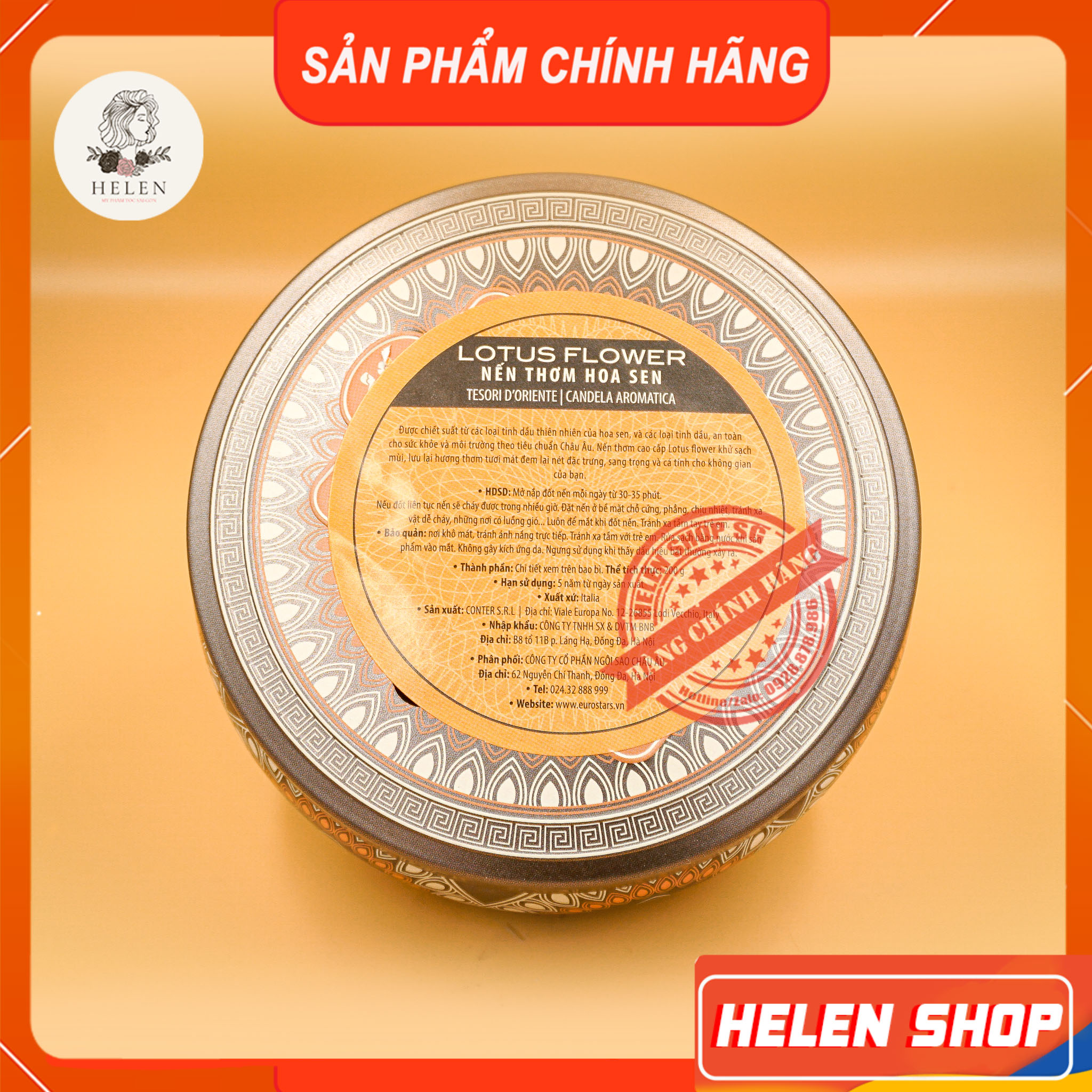 Nến Thơm Tesori D' Oriente Hoa Sen 200g