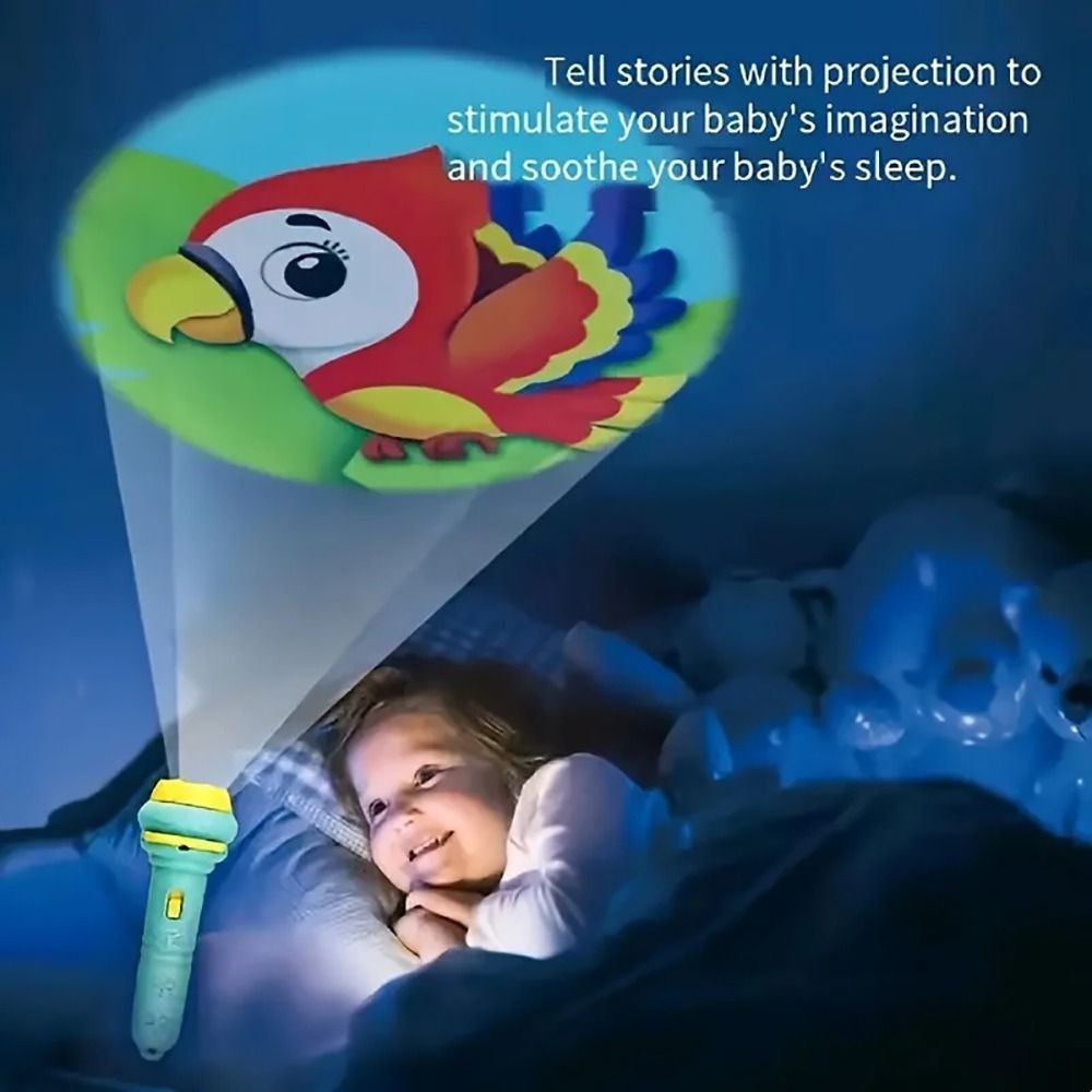 Creativity Toy 128 Patterns Children Projector Flashlight 16 Cards ...