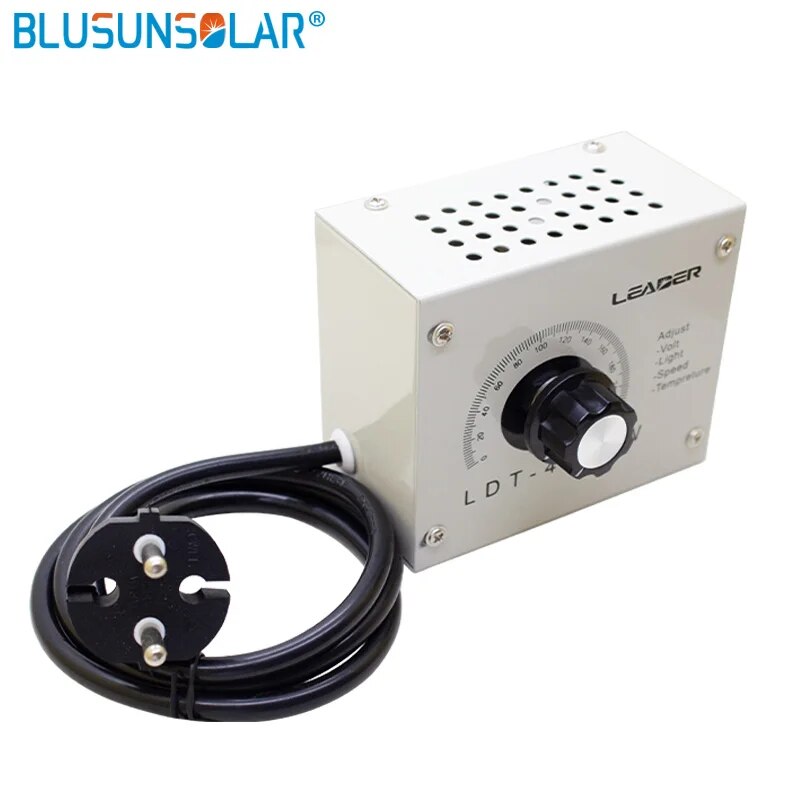 【Tech-savvy】 Adjustable Regulator Ac 220v 4000w Scr Dimmer Controller Portable Speed Temperature Compact Variable Voltage Controller