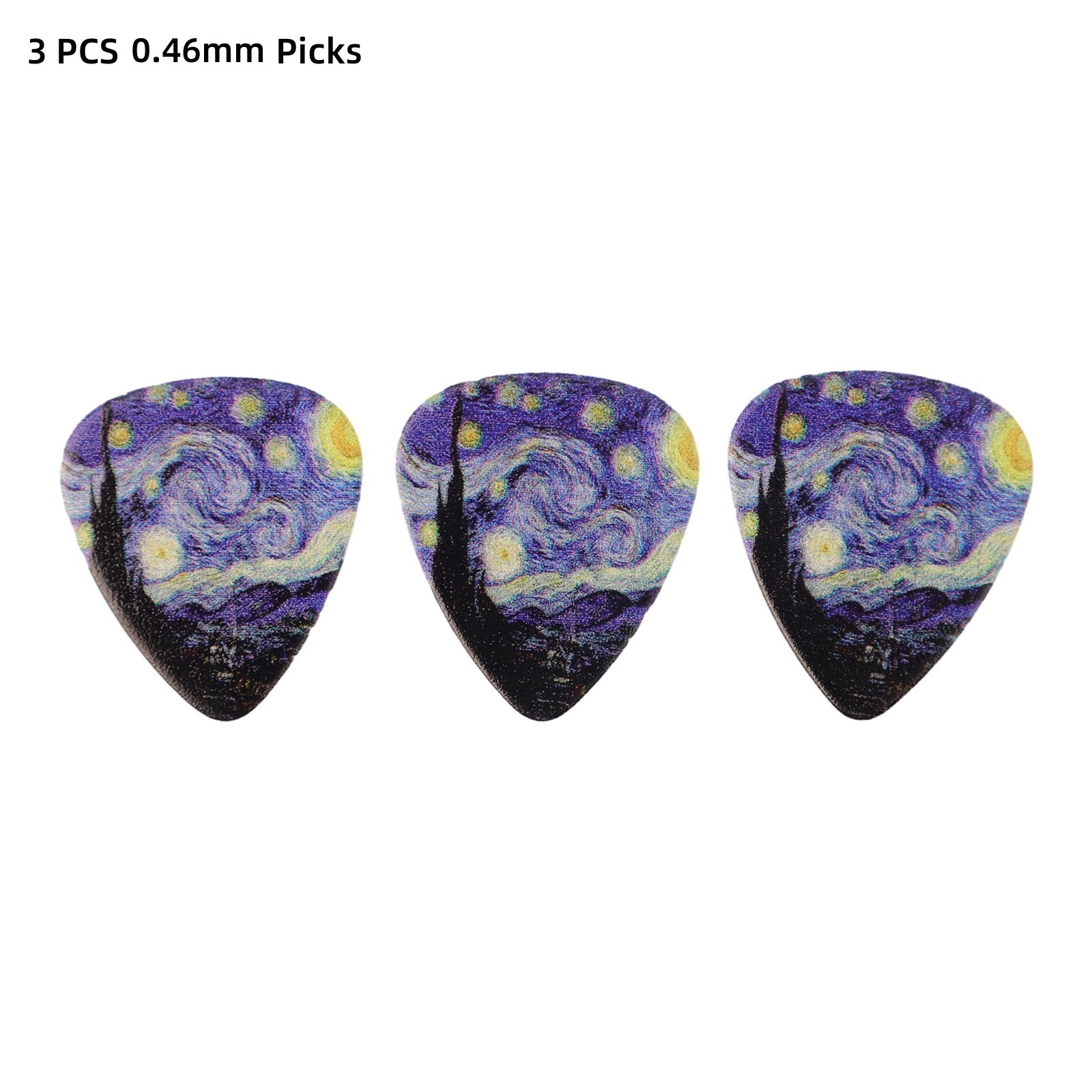 【BYPL】 Smooth Guitar Picks 0.46/0.71/0.96mm For Acoustic 3Pcs Bass Blue Electric Guitar In Stock