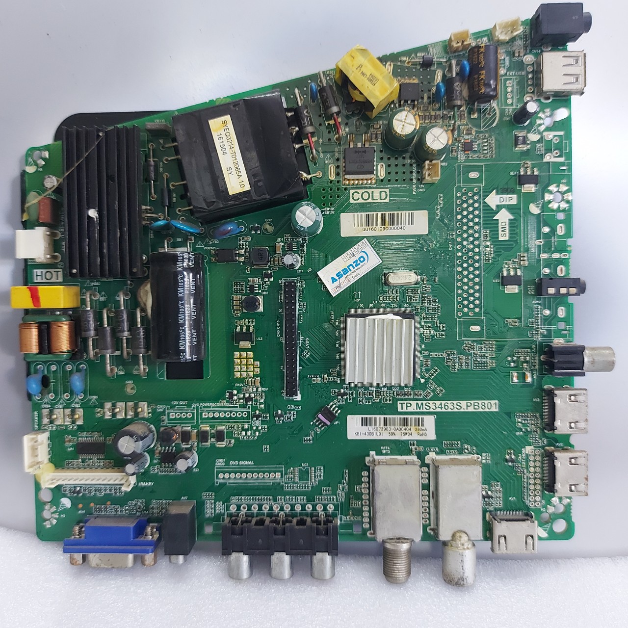 Bo mạch asanzo tivi 43t650