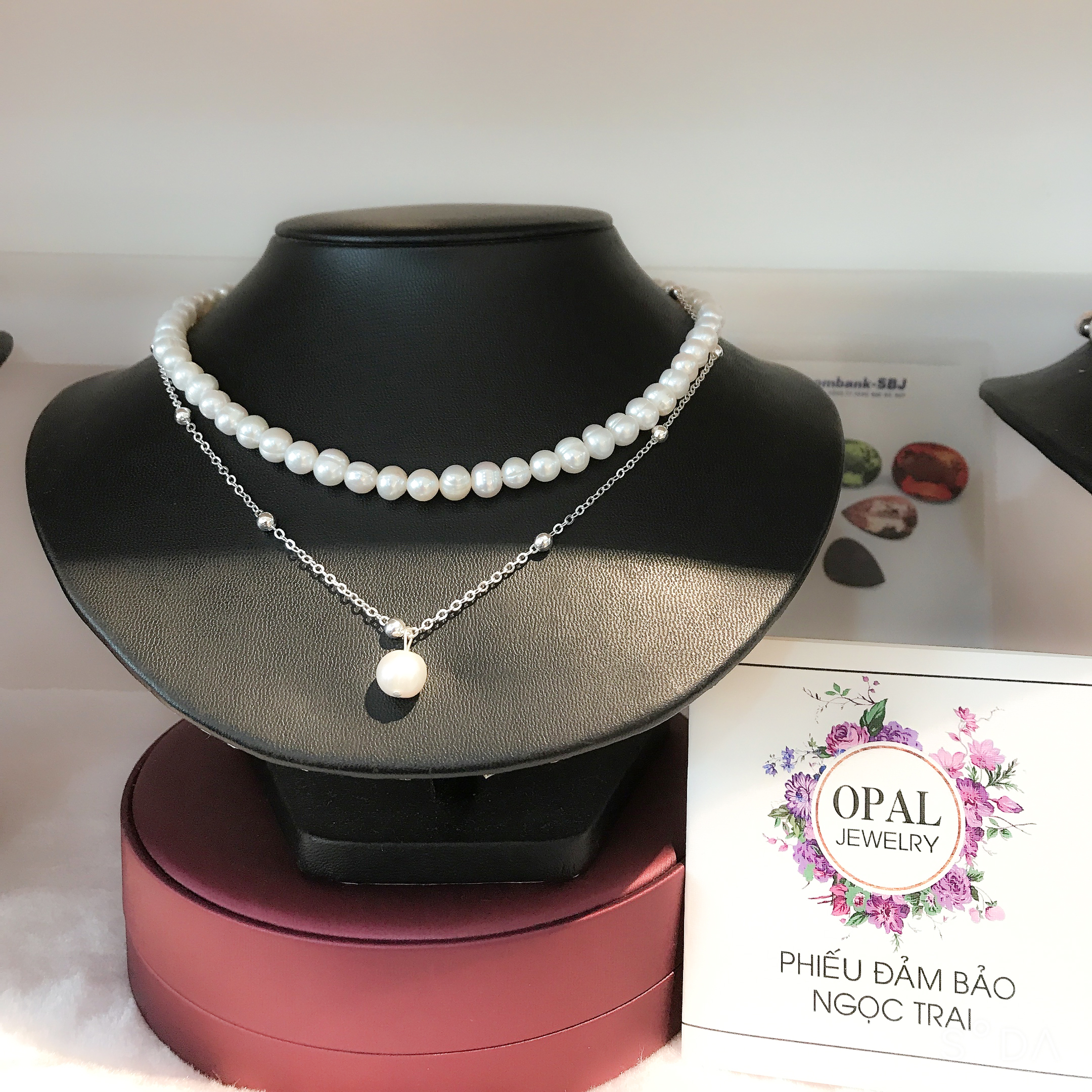 SETP99-Bộ trang sức ngọc trai OPAL