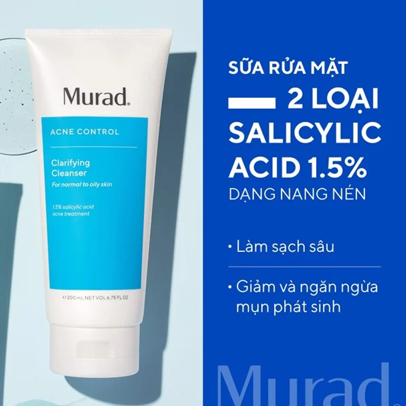Sữa rửa mặt cho da dầu mụn Murad Clarifying Cleanser 148ml