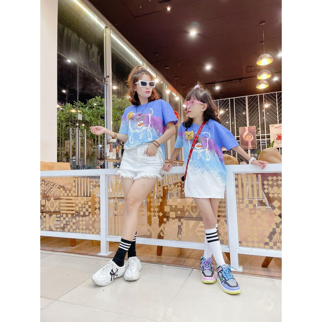 Set Đồ Đôi Gia Đình LOANG XANH BIỂN DD06