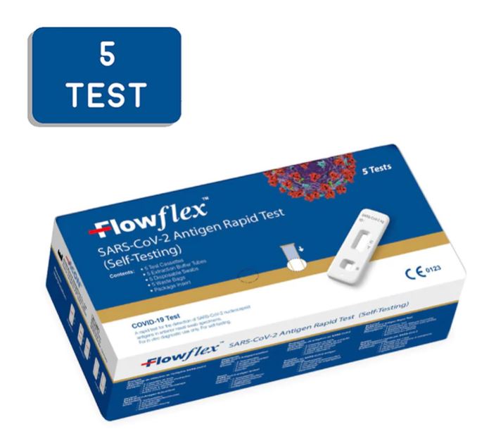 Flowflex™ COVID19 ART Antigen Rapid Test Kit (1box of 5 kits) (Expiry